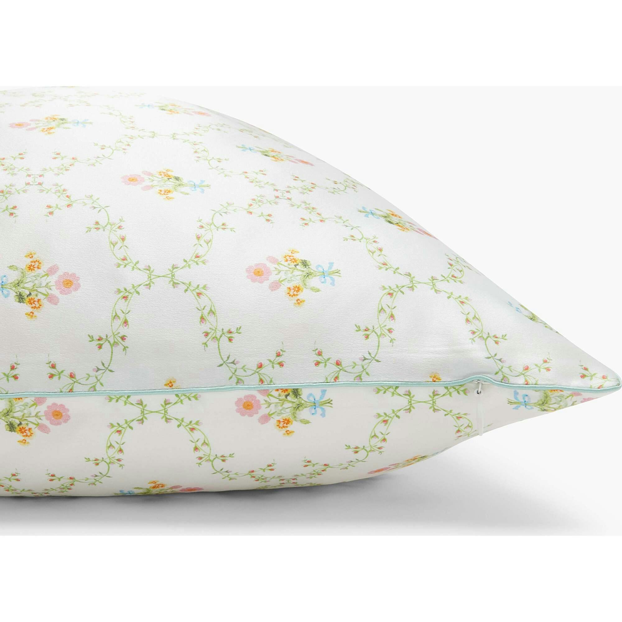 The Sisi Silk Pillowcase - Pastel Trellis