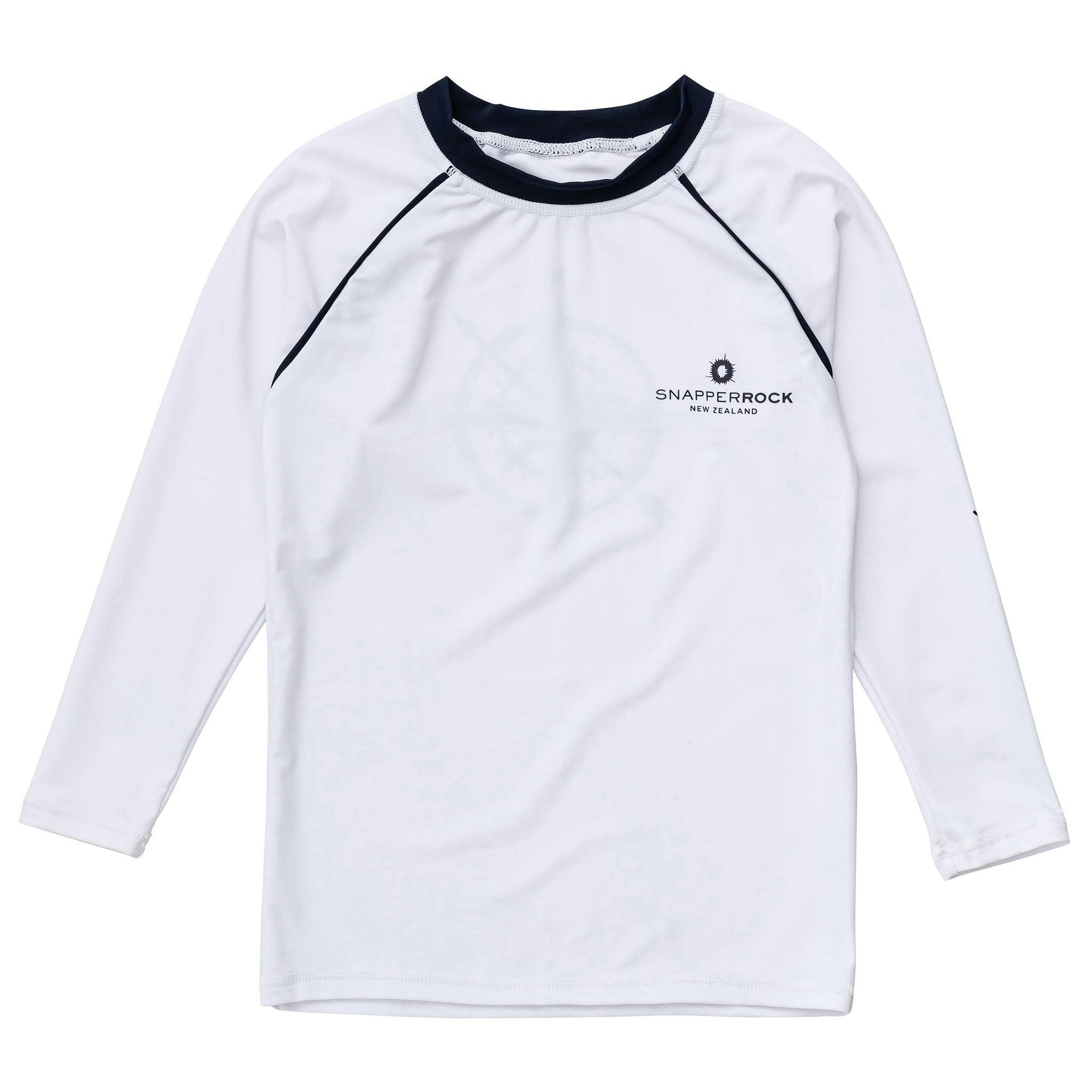 Compass White Long Sleeve Rash Top