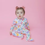 Zipped Long Sleeve Footed Onesie