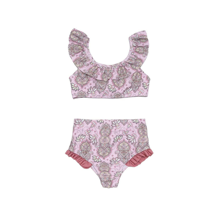 Ruffle Neckline Bikini