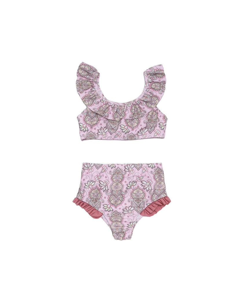 Ruffle Neckline Bikini