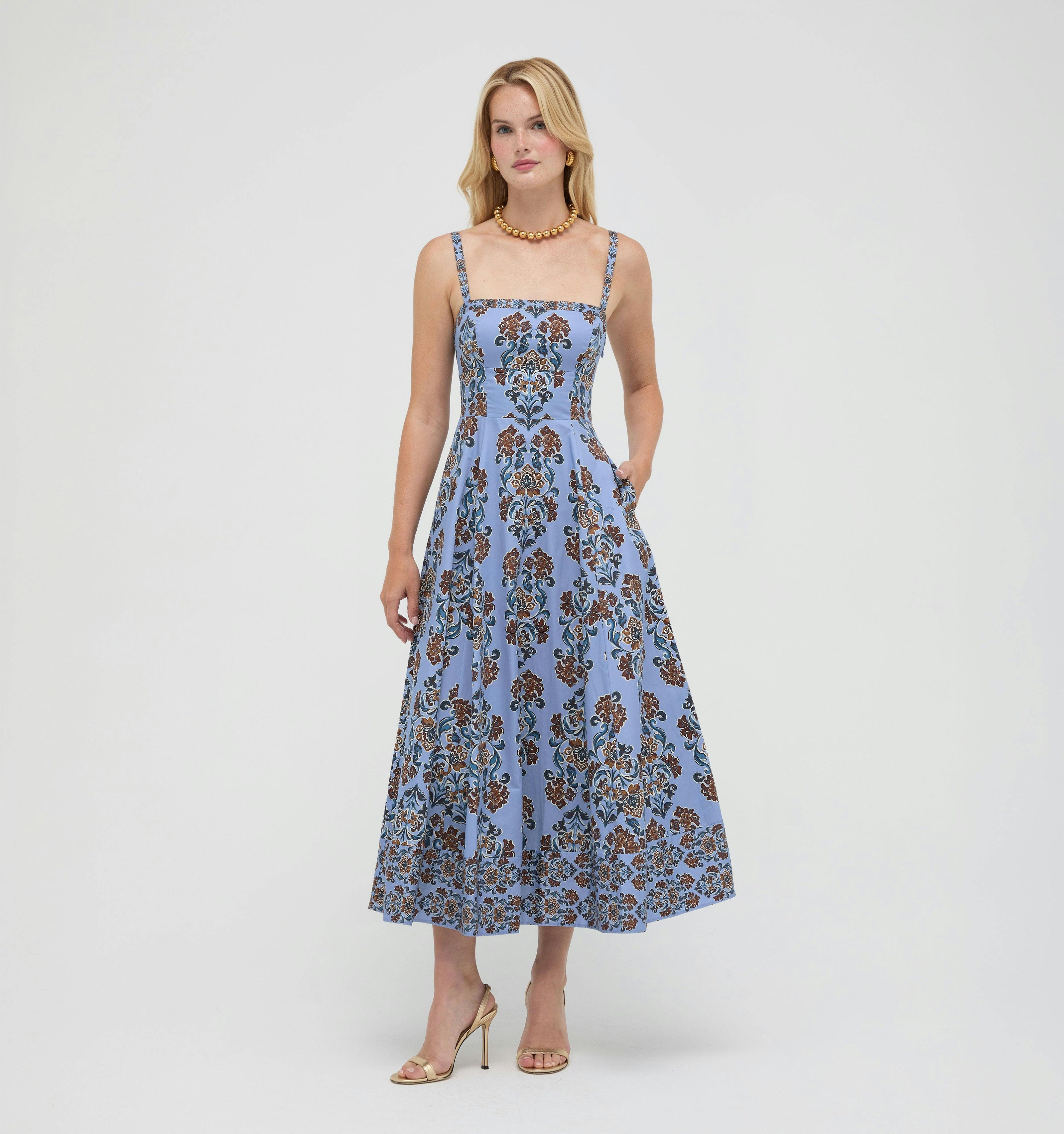 The Margot Dress -  Stowell Medallion Iris