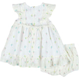 Textured Lawn Floral Printed Dress With Flowers and Bloomer