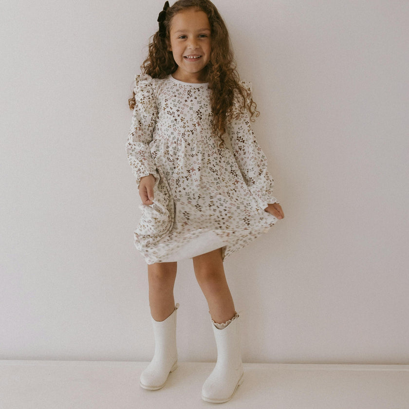 Organic Ruffle Sleeve Dress