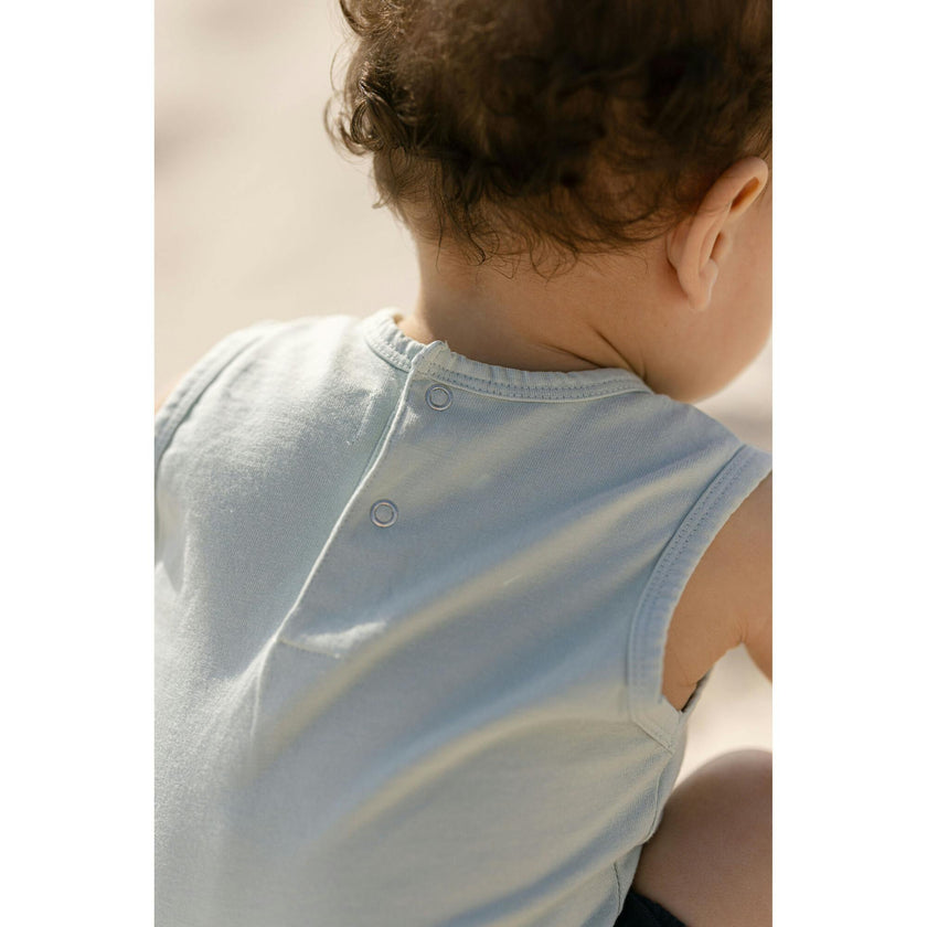 Vintage Washed Tank One-Piece, Blue