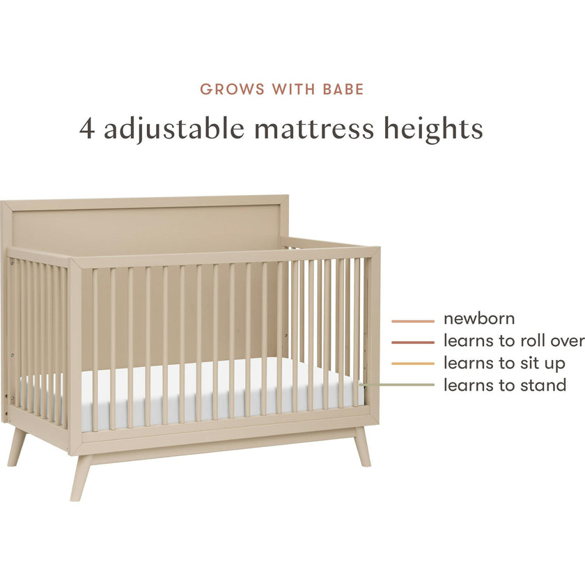 Palma 4-In-1 Convertible Crib With Toddler Bed Conversion Kit