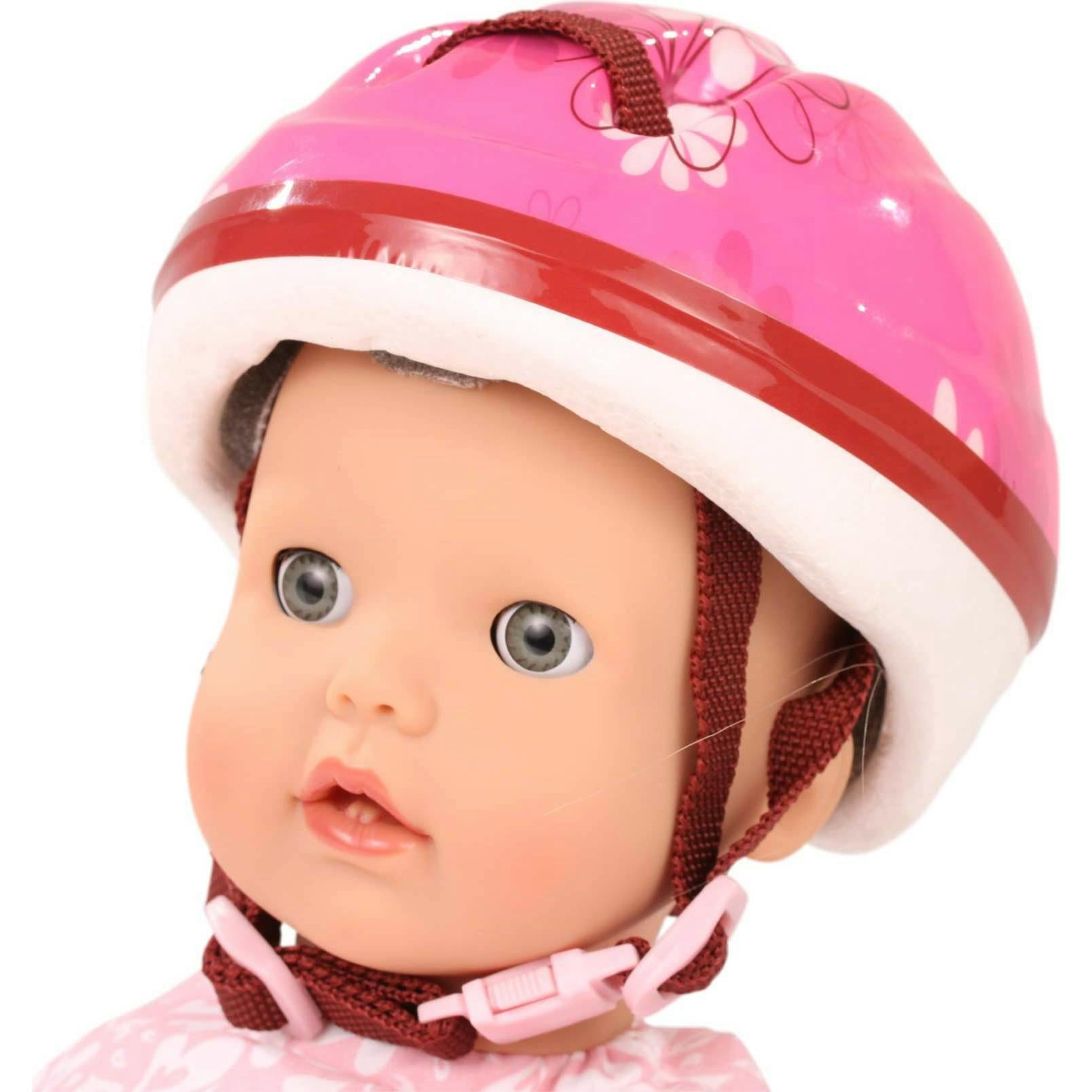 doll motorcycle helmet Ride Along Dolly Bike for 18" Dolls (Pink) or skateboarding Mini Transformable Motorcycle Rider Doll