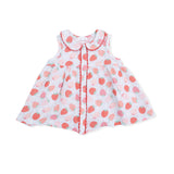 Strawberry Bliss - Jill Dress with Bloomer & Large Bow