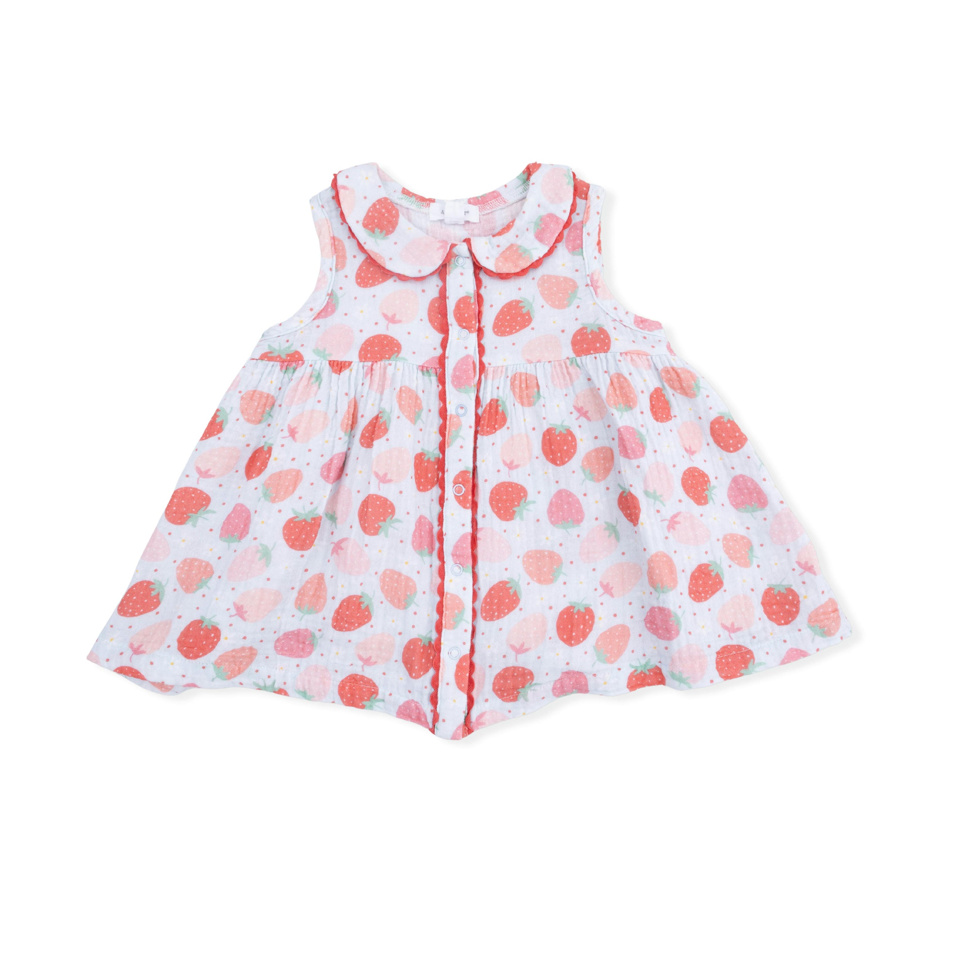 Strawberry Bliss - Jill Dress with Bloomer & Large Bow