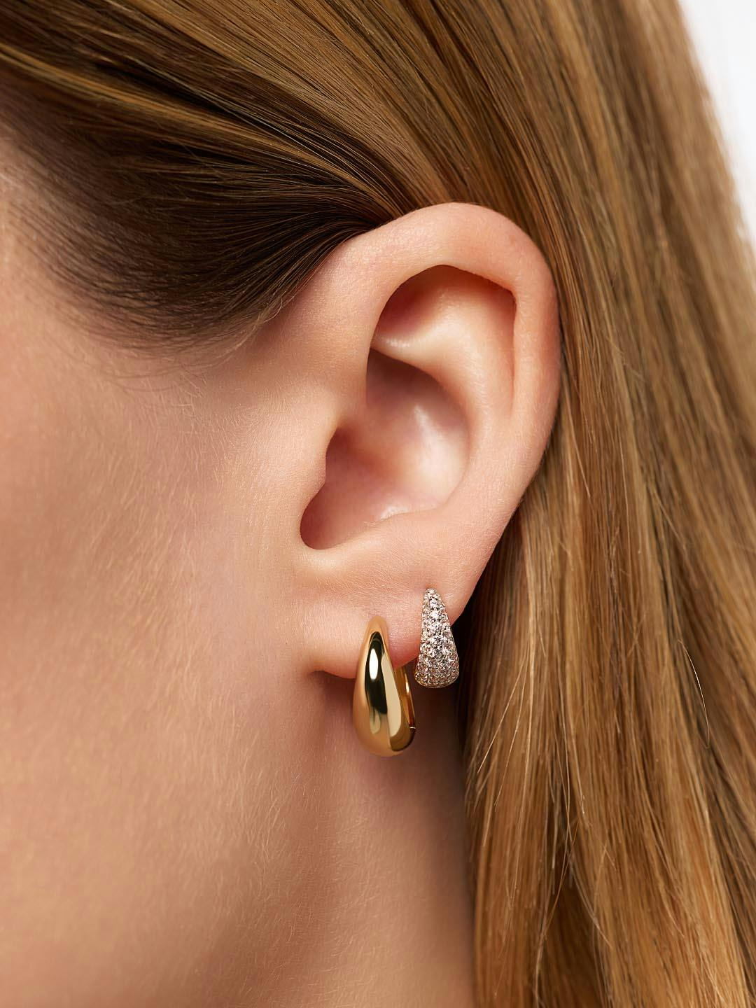 Huggie Earrings - Nate Pave