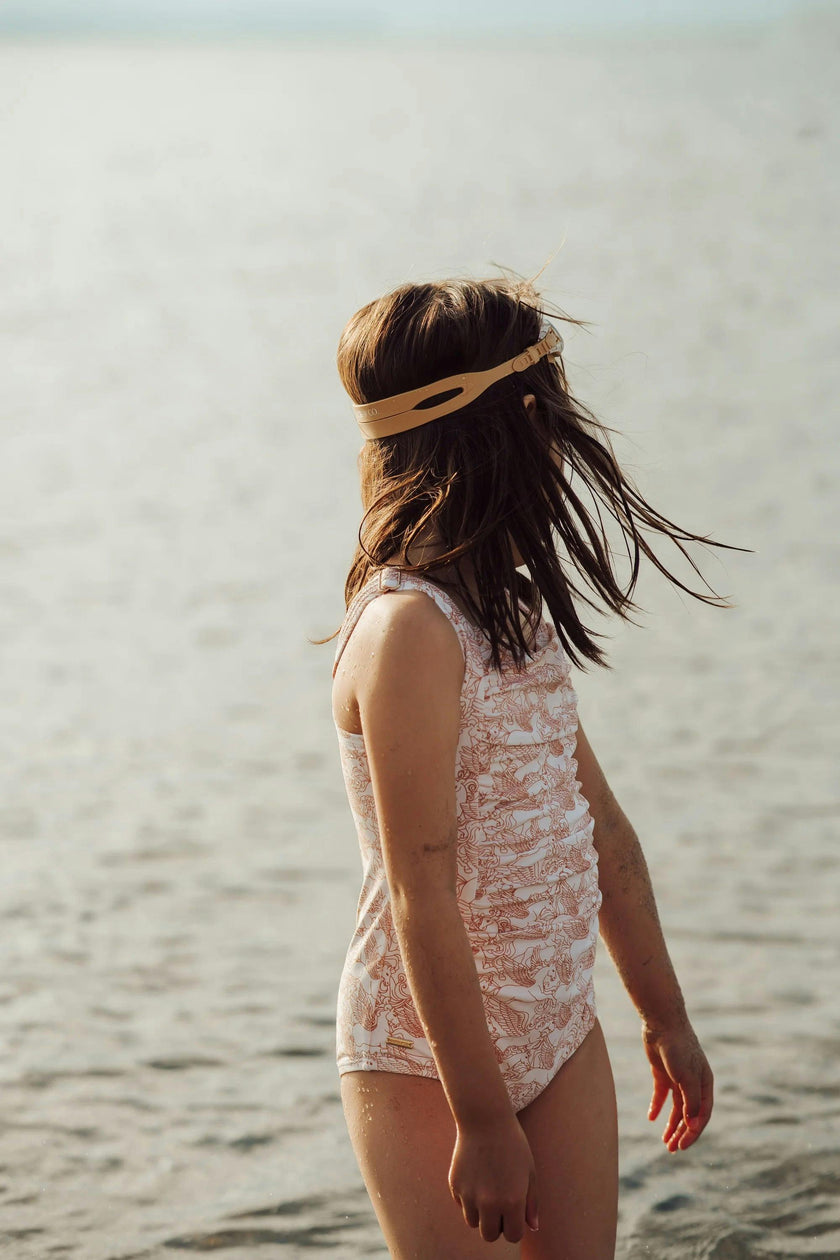Vintage Girls 1 Piece Swimsuit | UPF + Recycled - Pegasus