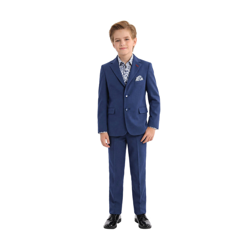 Navy Microdot Blazer