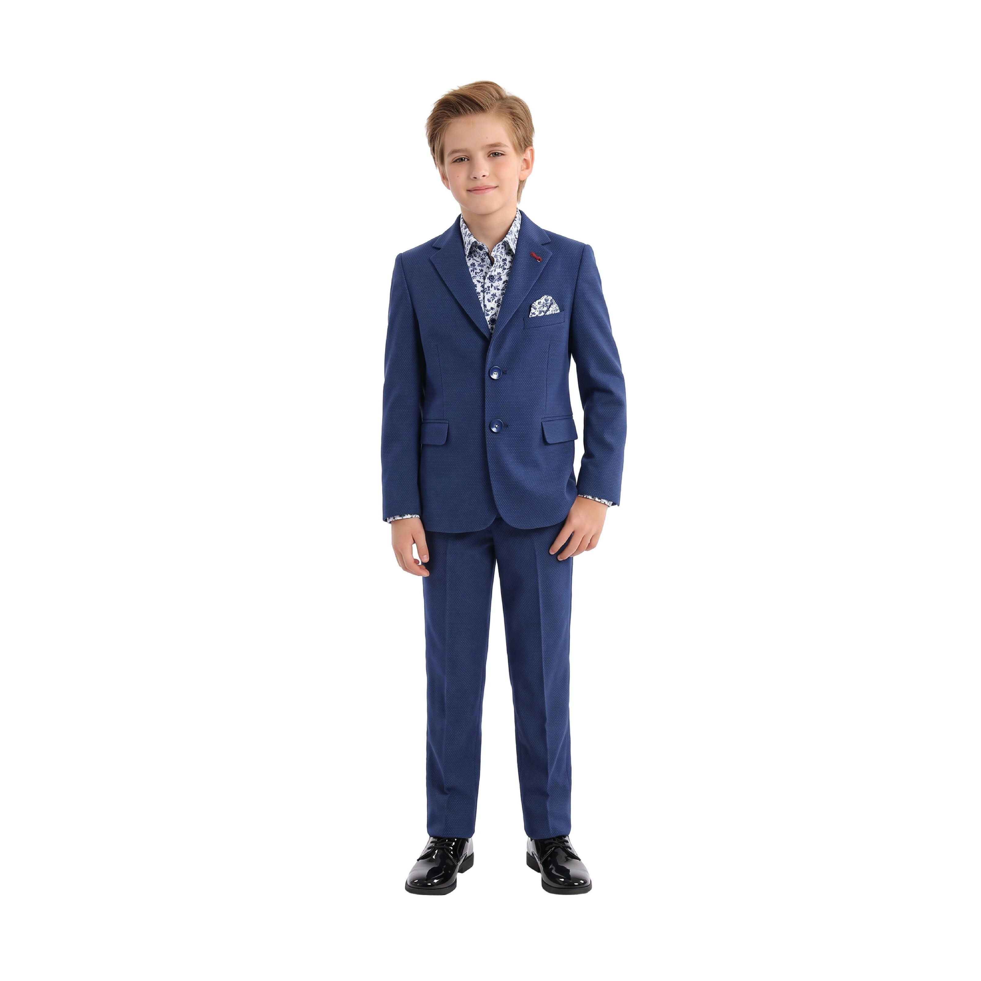 Navy Microdot Blazer