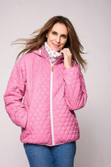 Women's Rose Pink Quilted Puffer Jacket