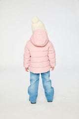 Winter Jacket Adapted For Car Seats Pale Dusty Pink