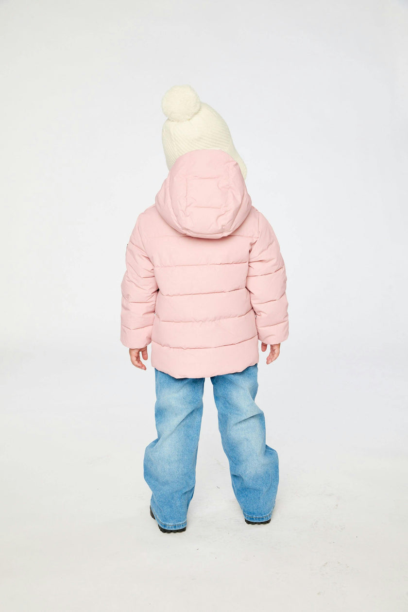 Winter Jacket Adapted For Car Seats Pale Dusty Pink