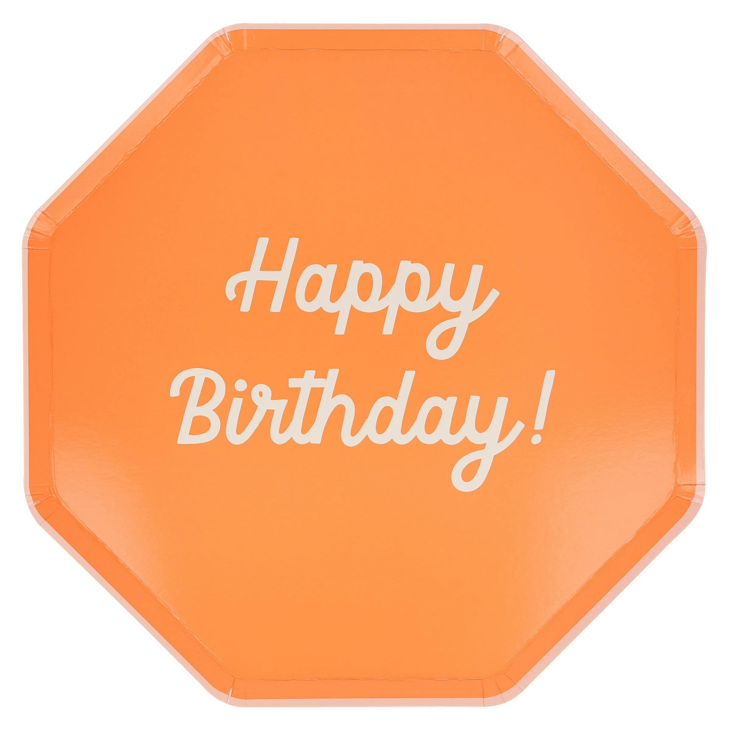 Mixed Happy Birthday Dinner Plates