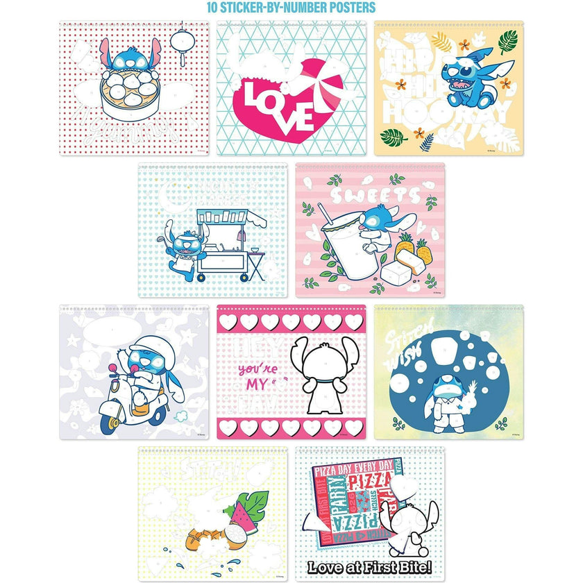 Disney Stitch: Sticker By Number Portfolio Set