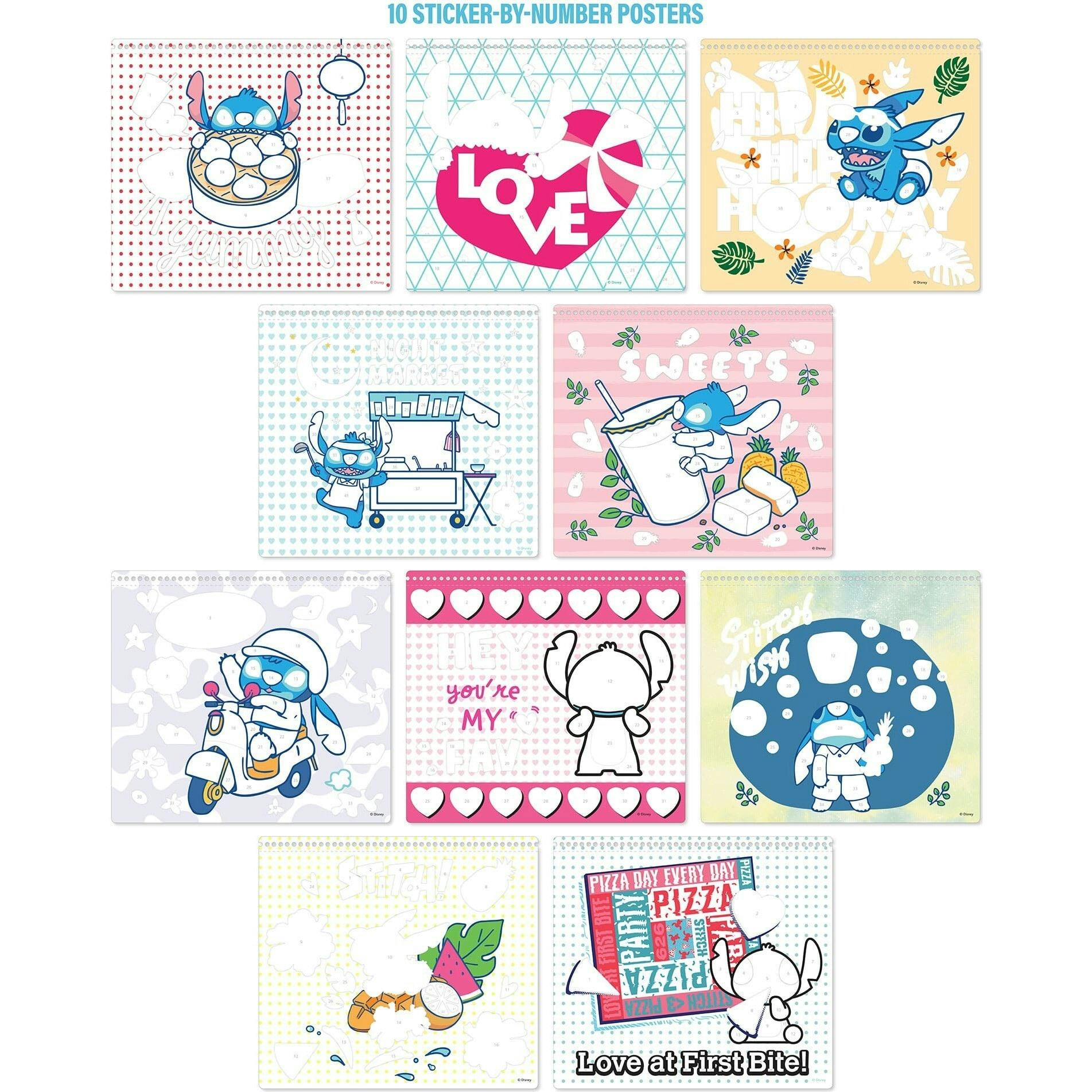 Disney Stitch: Sticker By Number Portfolio Set