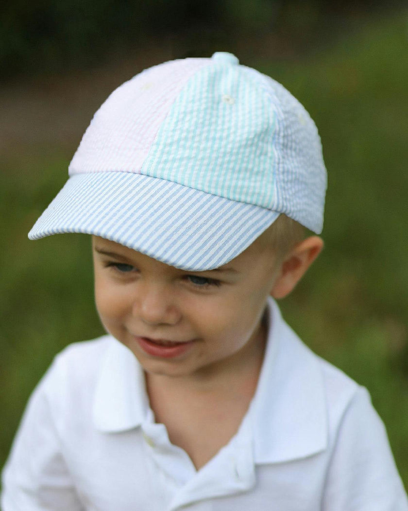 Customizable Seersucker Baseball Hat