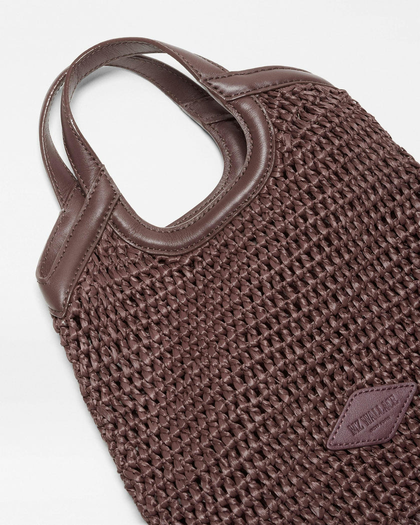 Brown Crochet Mini Crochet Georgica Tote