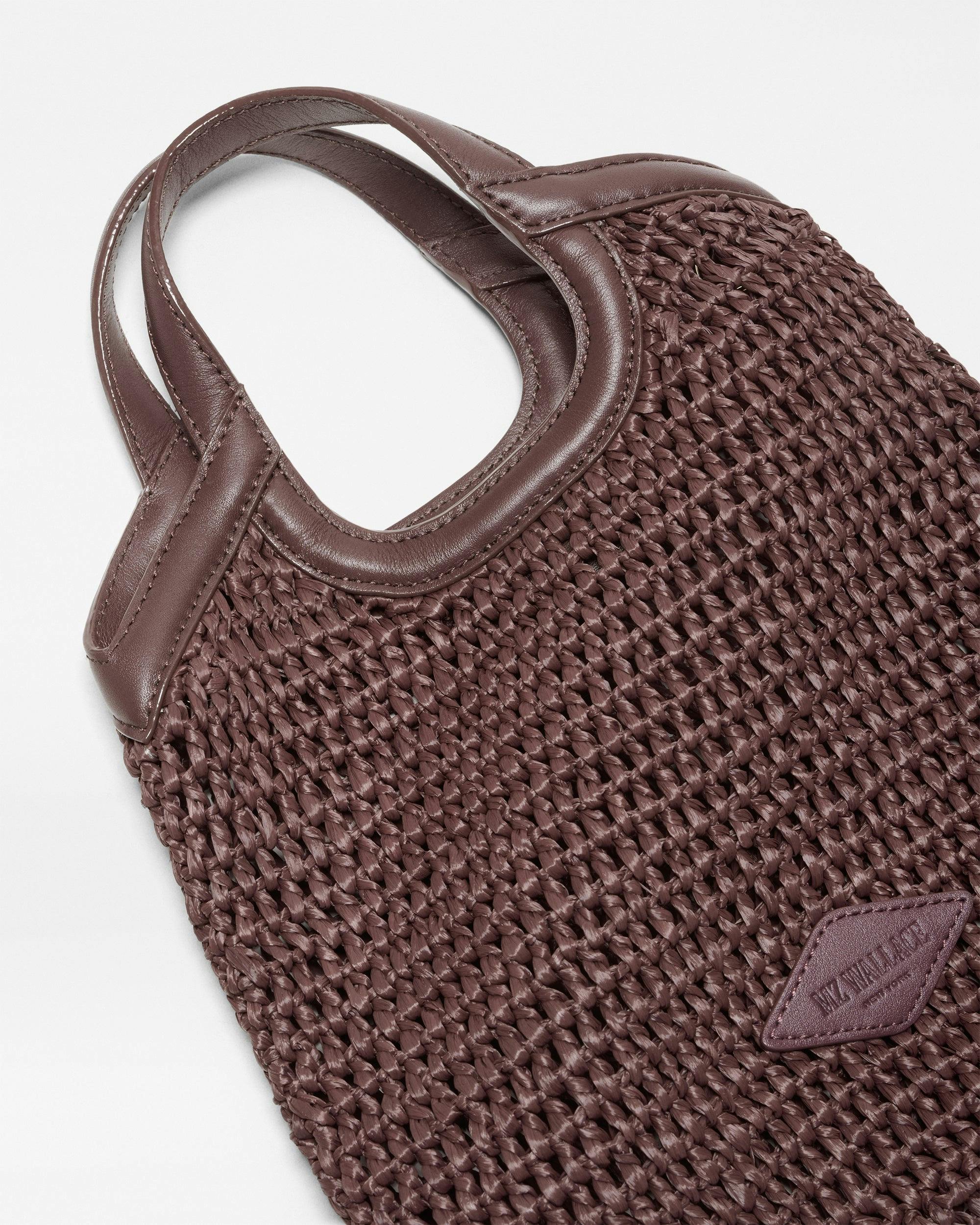 Brown Crochet Mini Crochet Georgica Tote