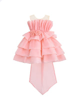 Pink Tiered Bow Dress