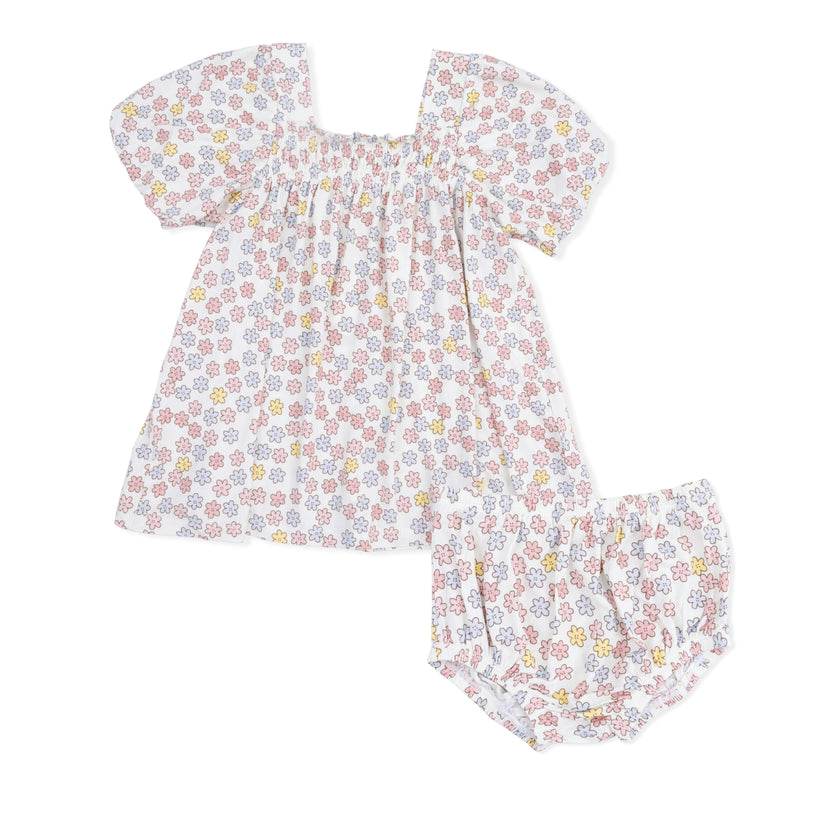 Sarah Floral - Puff Sleeve Baby Doll Dress and Bloomer