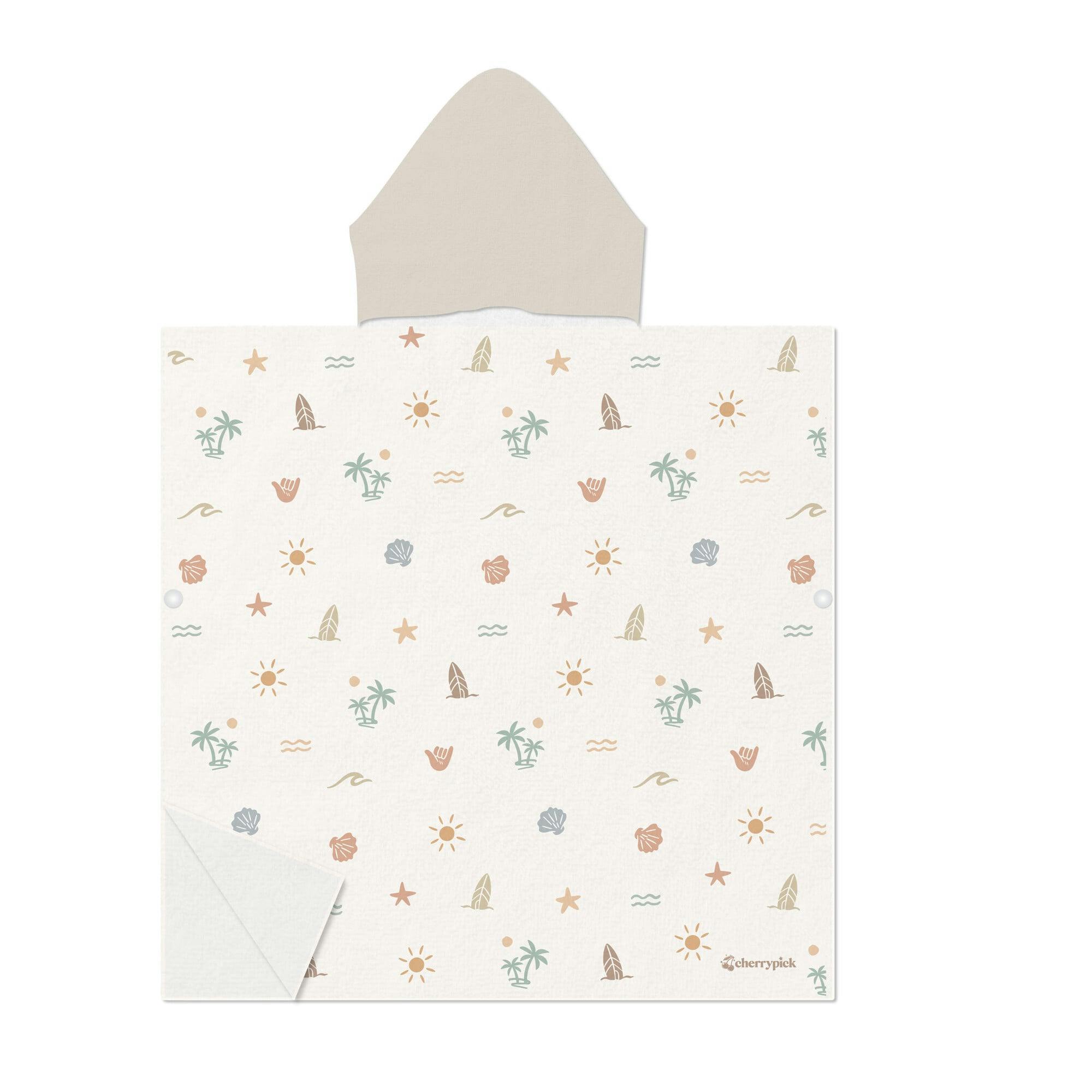 Kids Hooded Beach Poncho - Quick Dry Pool & Swim Towel