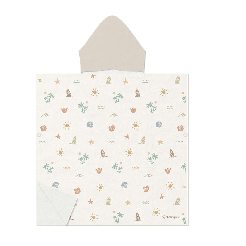 Kids Hooded Beach Poncho - Quick Dry Pool & Swim Towel