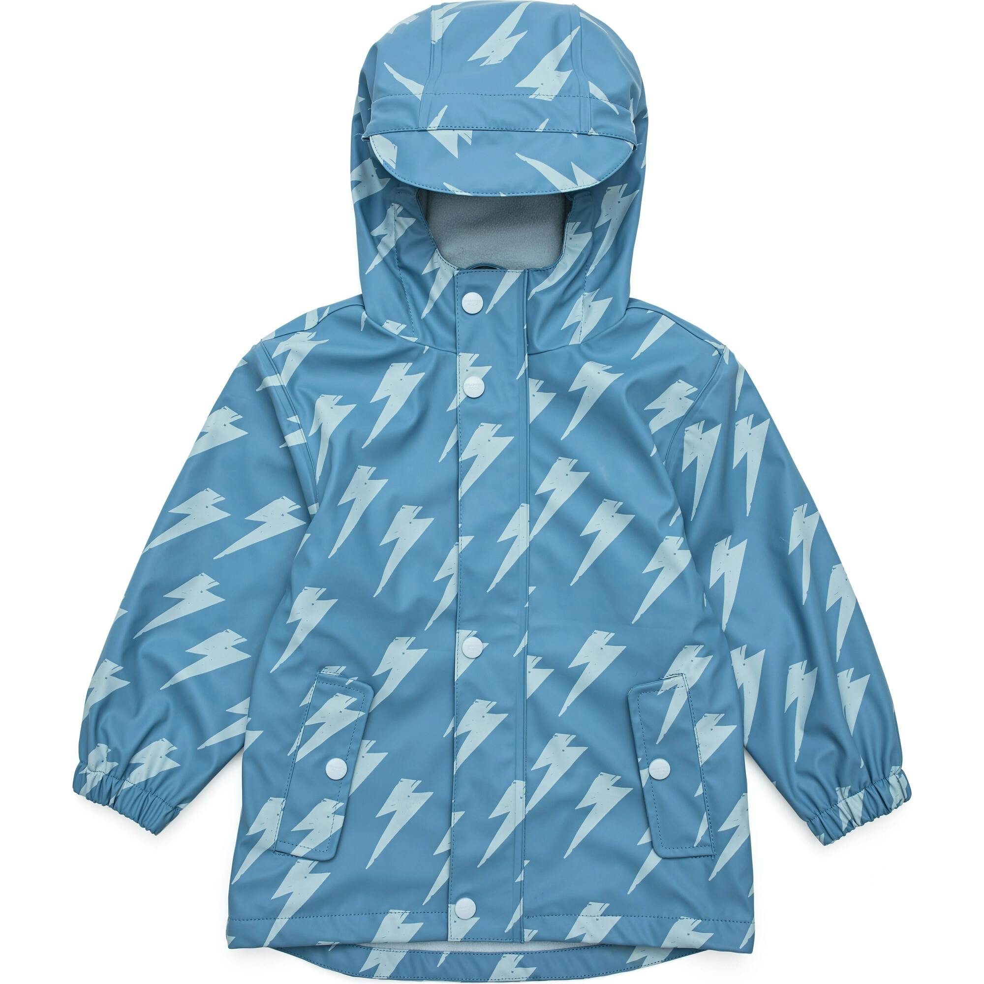Recycled Waterproof Raincoat, Blue