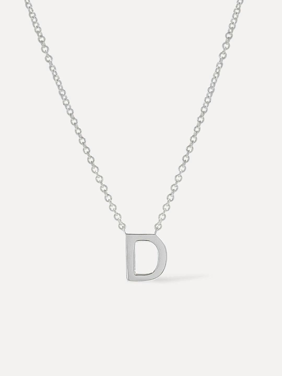 Silver Initial Necklace - Letter Necklace