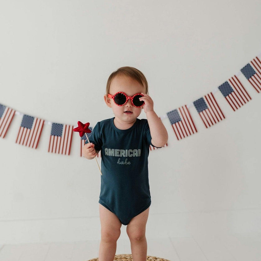 Baby Short Sleeve Bodysuit Retro America