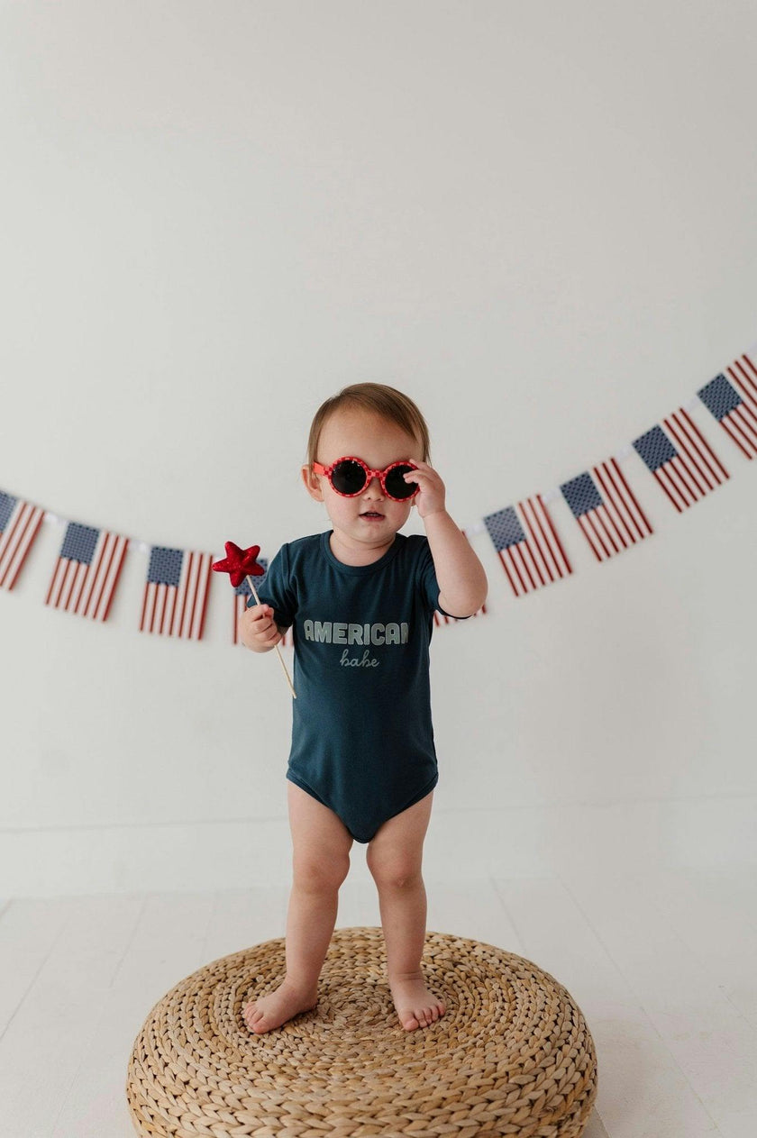 Baby Short Sleeve Bodysuit Retro America