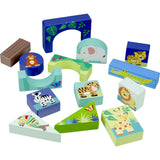Orange Tree Toys: Jungle Animals: Block Puzzle - Hand Painted Colorful Puzzle