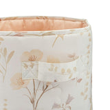 Violet Floral Quilted Storage Bin