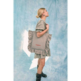 women's vichy frilled bag - foggy brown
