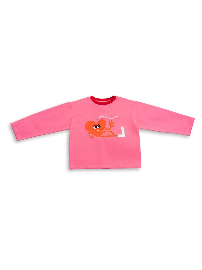 children's cotton longsleeve - candy pink