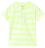 FRIGAT NEON ACID GREEN Stripe  Henley