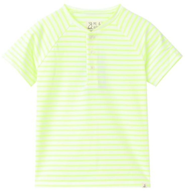 FRIGAT NEON ACID GREEN Stripe  Henley