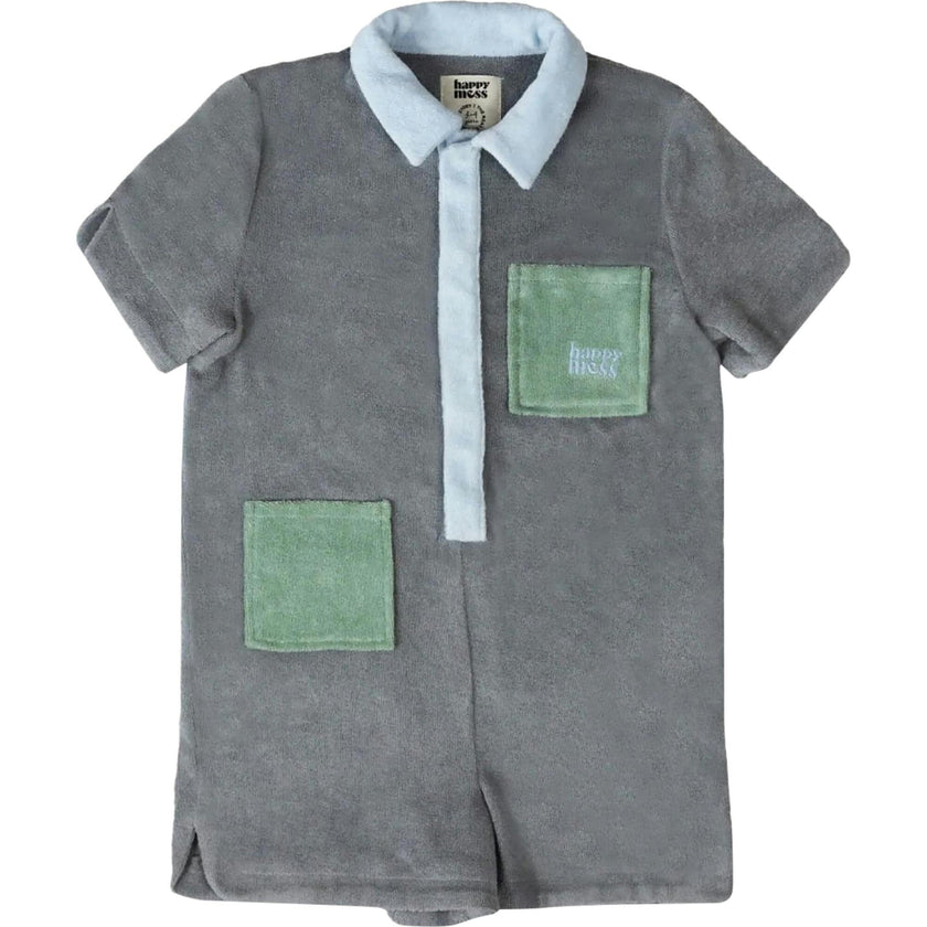 children's terry jumpsuit - stone