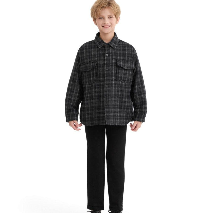 Black Plaid Flannel Shirt