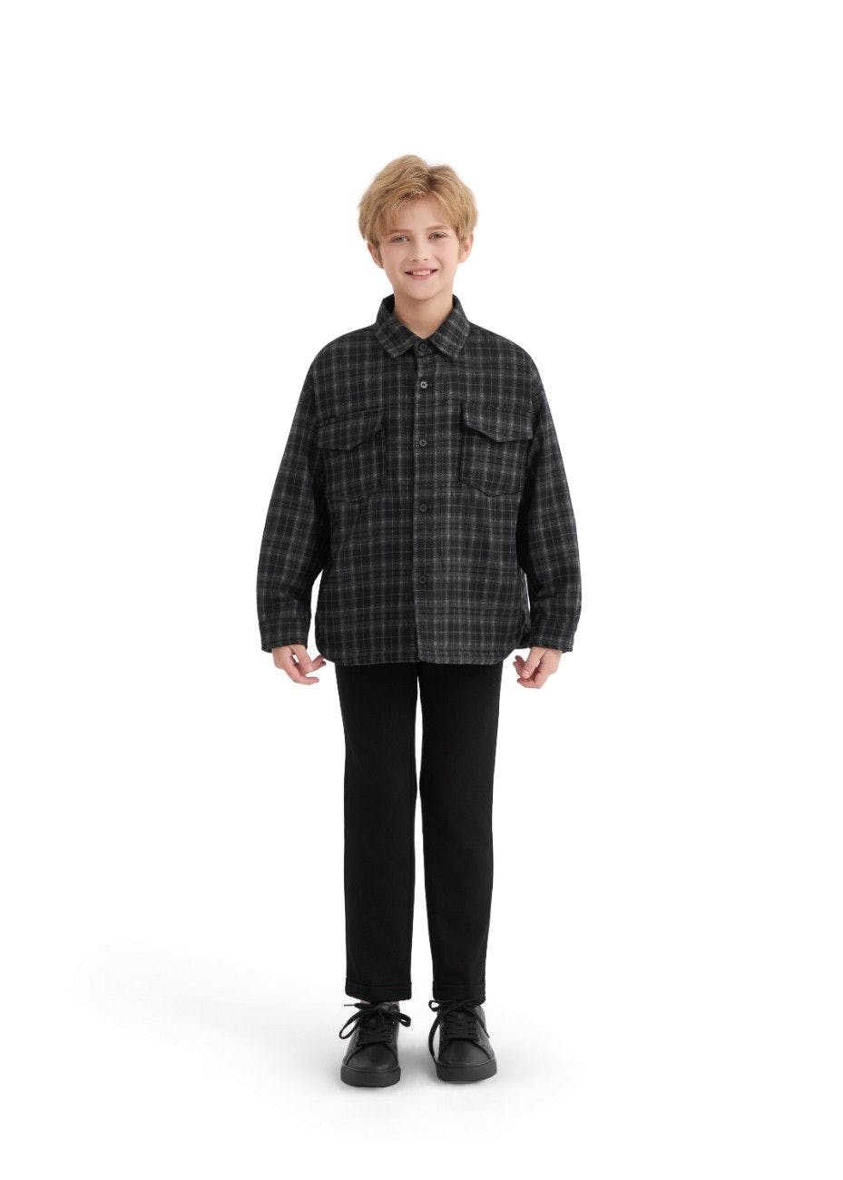 Black Plaid Flannel Shirt