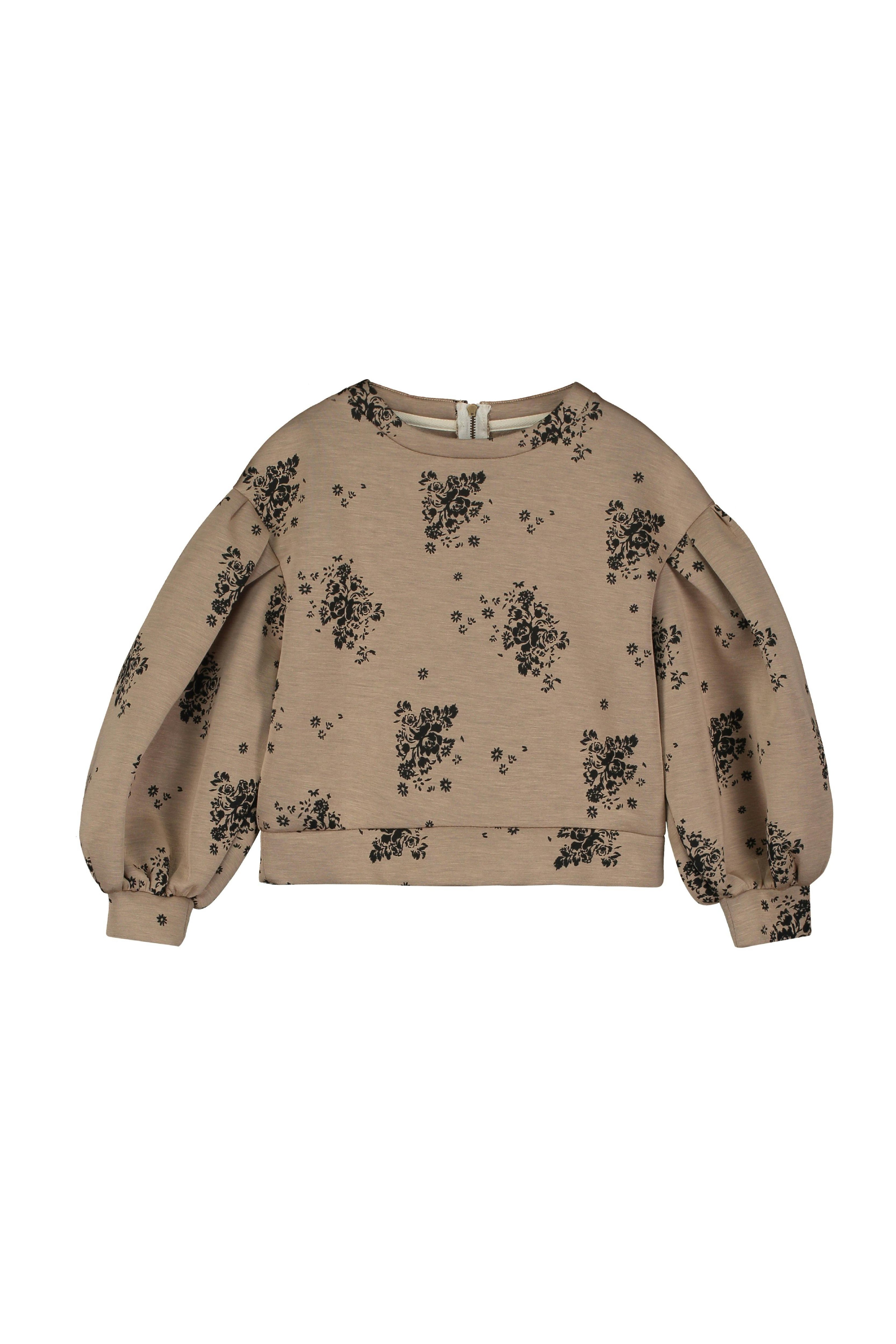 Rosa Balloon Sweatshirt Camel & Black