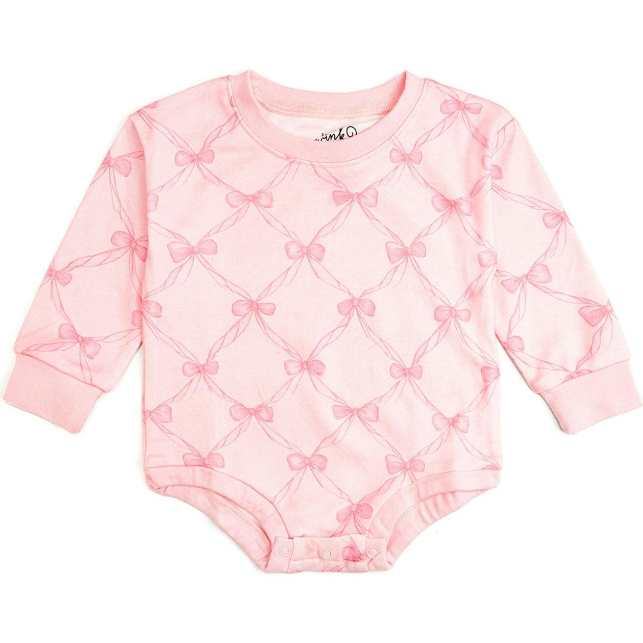 Bow Trellis Long Sleeve Romper