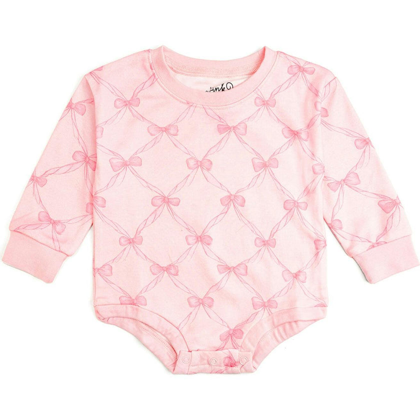 Bow Trellis Long Sleeve Romper