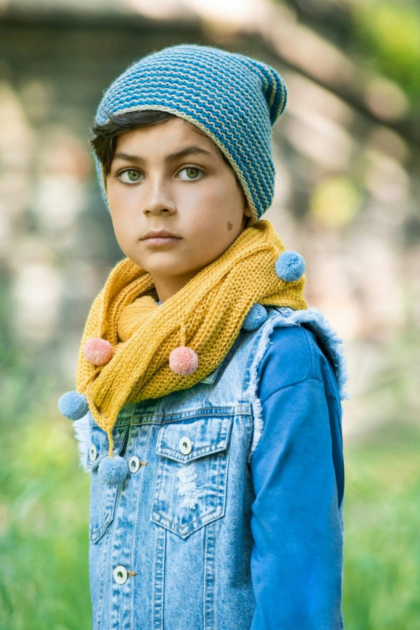 Double Wrap Pom Scarf