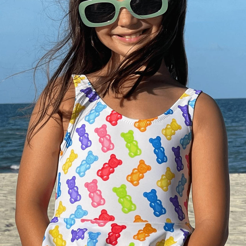 Asami Print Sleeveless Ruffle Waist One-Piece Swimsuit