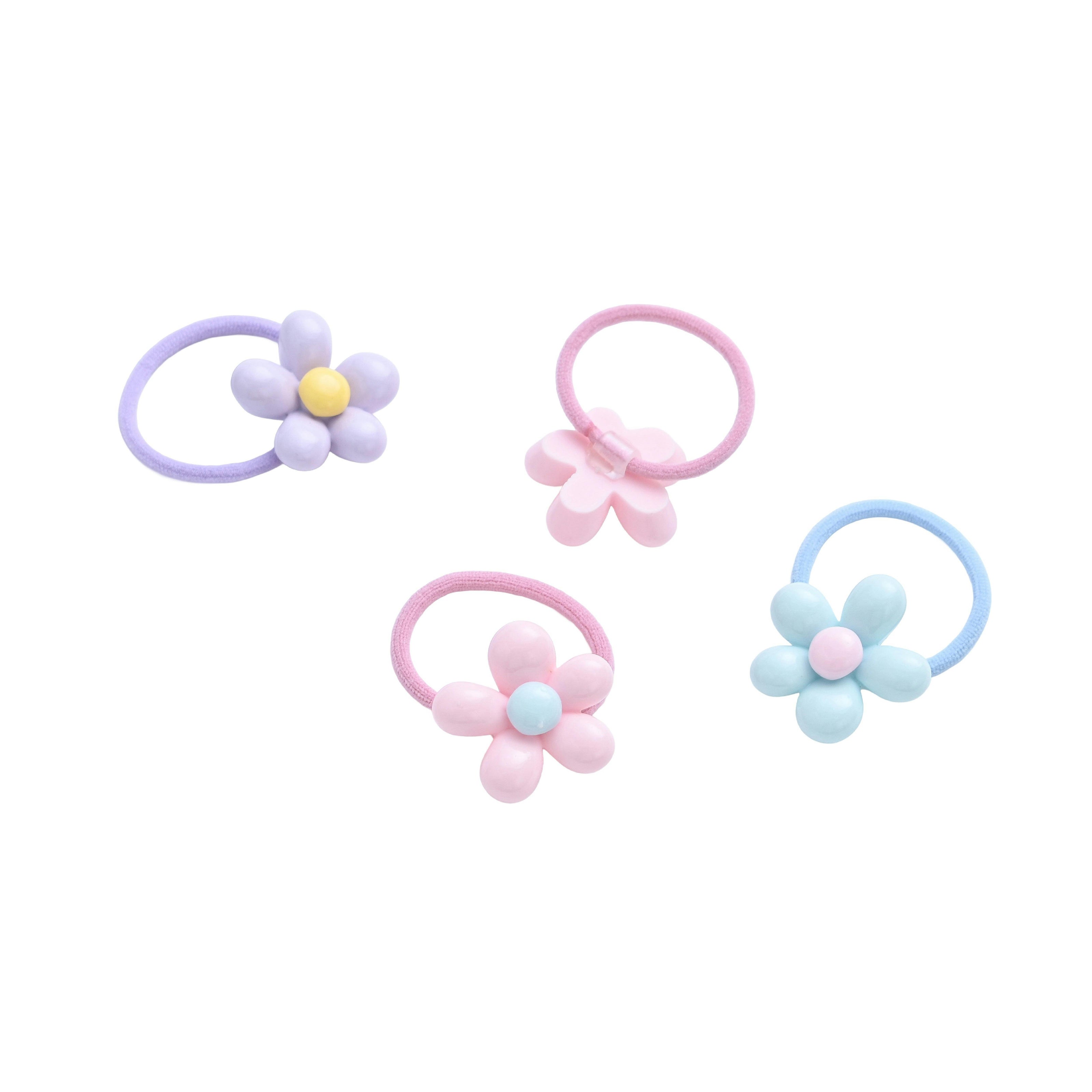 Flower Elastic Hair Tie Set