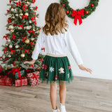Gingerbread Joy Sequin Christmas Tutu Skirt